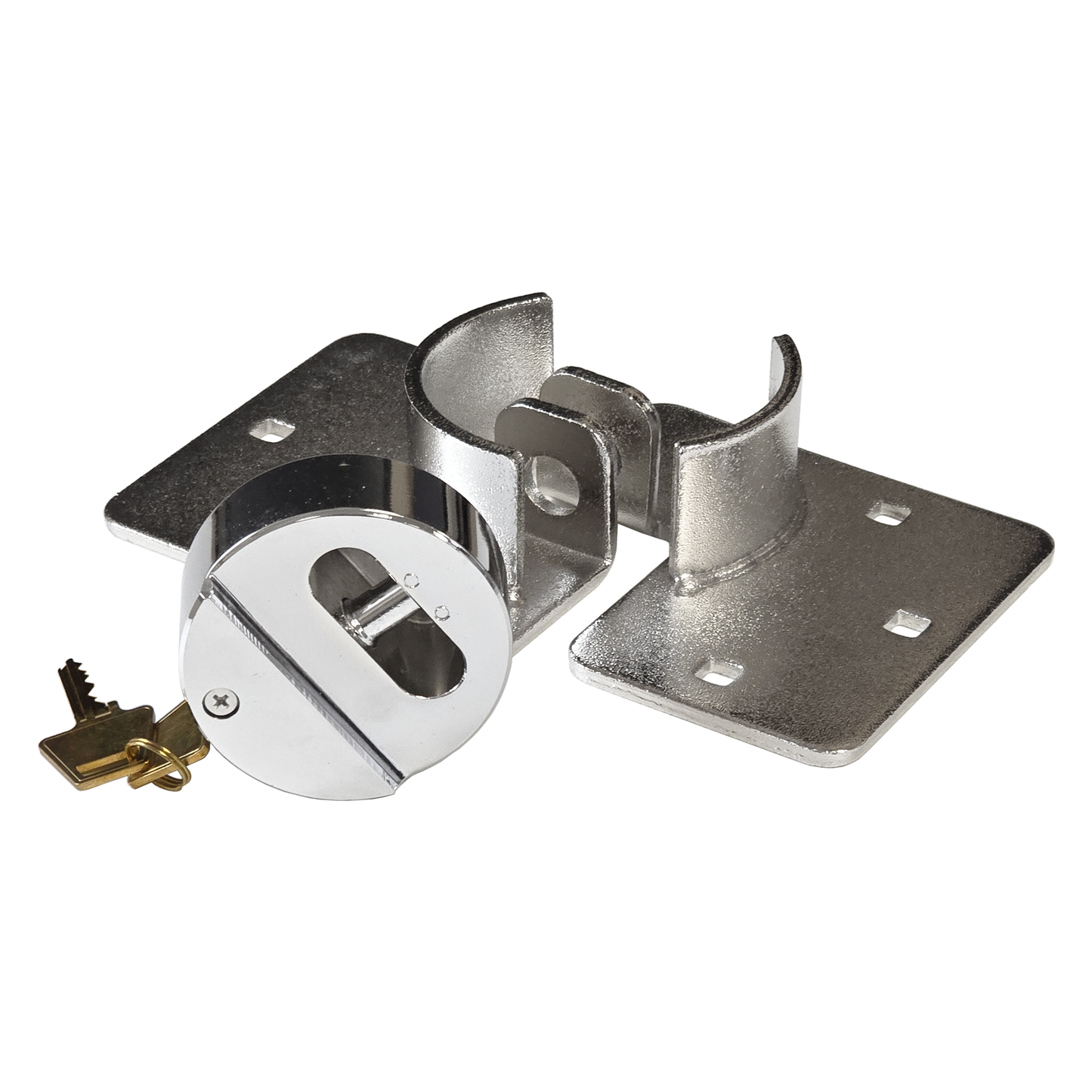 iCAN Heavy Duty Lock, 73 mm Round Shackleless Padlock and Hasp
