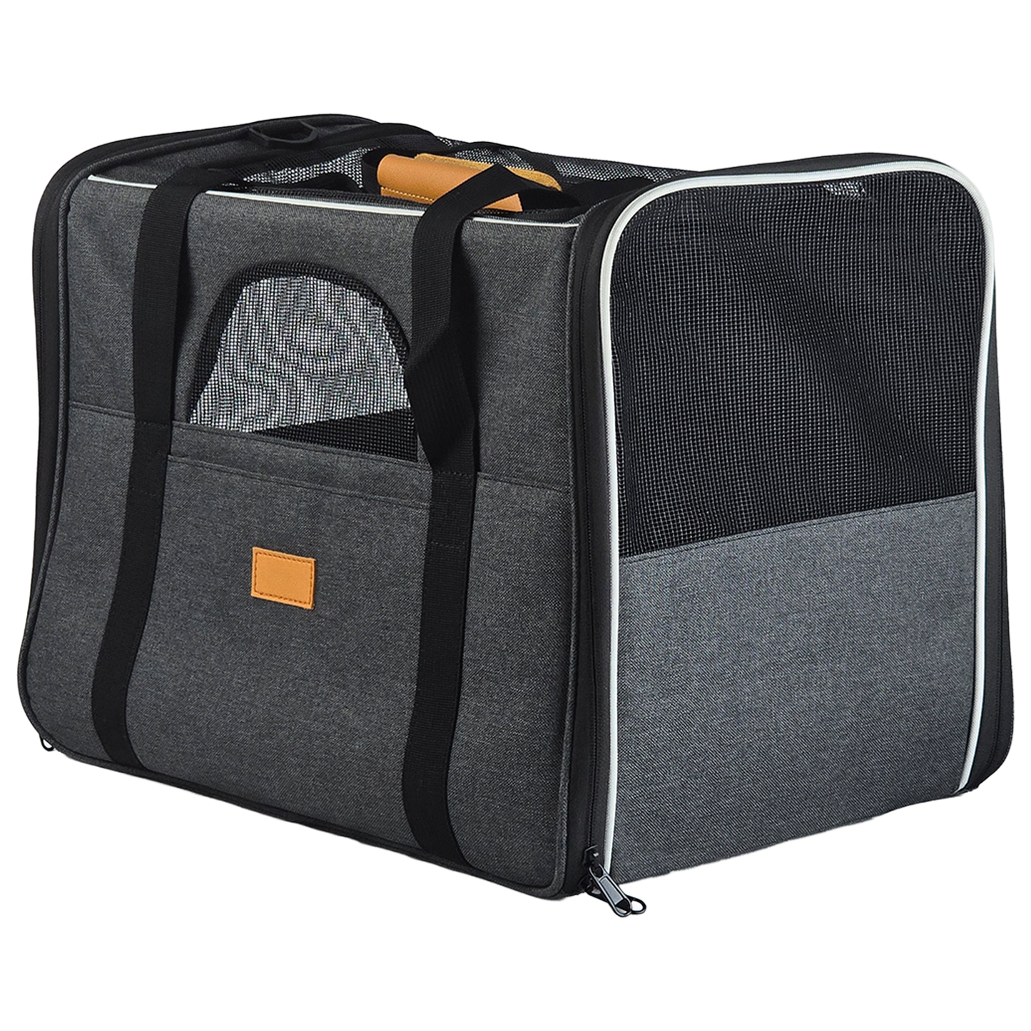 iCan Deluxe Pet Carrier – Dark Grey Premium Canvas Travel Bag