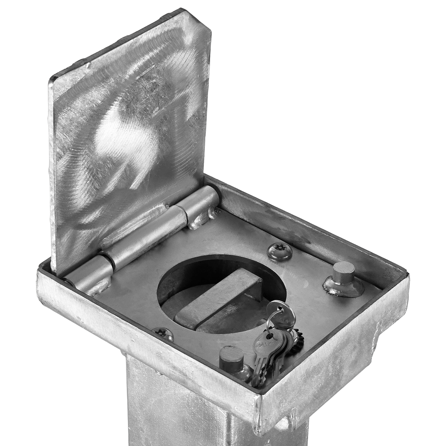 Telescopic Galvanised Steel Bollard – Retractable Security Post for Driveways and Car Parks