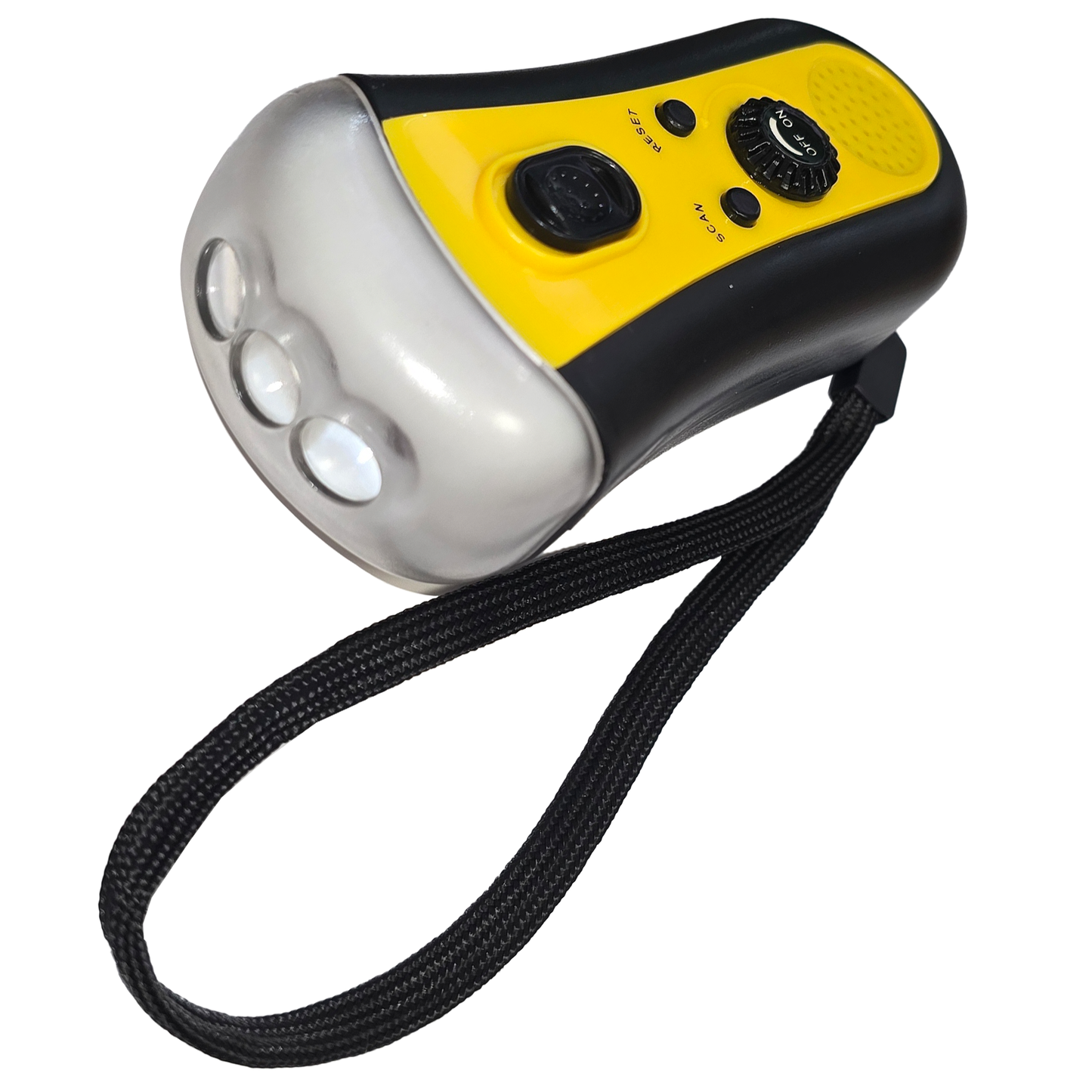 Wind-Up Multi-Function Flashlight with Built-In FM Radio