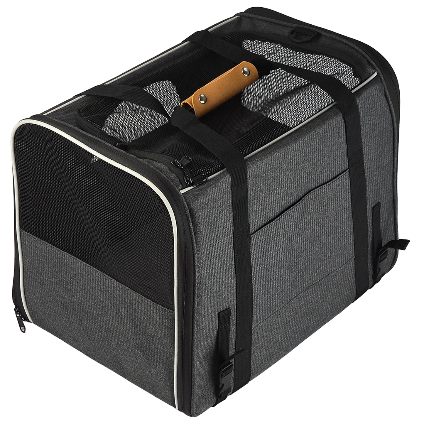 iCan Deluxe Pet Carrier – Dark Grey Premium Canvas Travel Bag