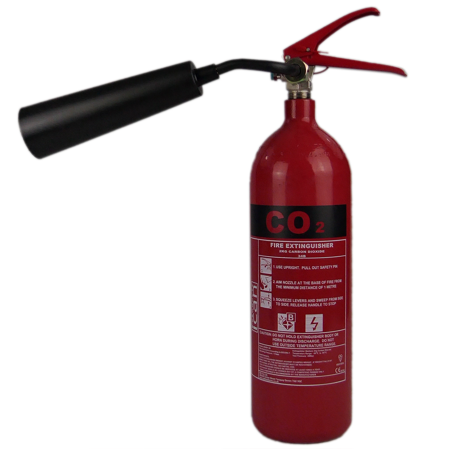 iCan 2kg CO2 Fire Extinguisher - UK Law Compliant - Safety First for Electrical Fires