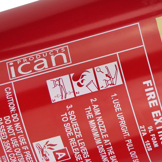 iCan Fire Extinguisher, 9L, AFFF Foam, Versatile Fire Safety