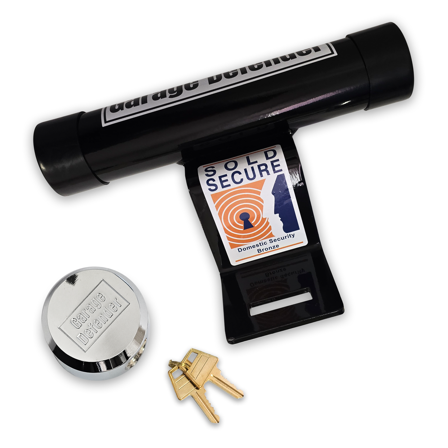 iCan Products MA20 Motion Sensor Alarm & Garage Defender Master Bundle, 130dB Wireless Security Alarm with Flashing Lights and Heavy-Duty Garage Padlock, Complete Security Solution for Garages