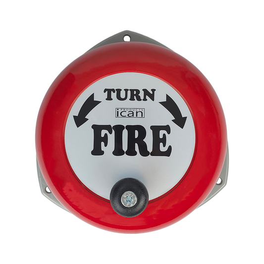 iCan 9-Inch Rotary Hand Fire Alarm Bell – Manual Fire Alarm with Handle