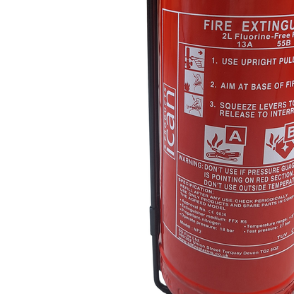 iCan 2 Litre Fluorine-Free Foam Fire Extinguisher - SD Fire Alarms