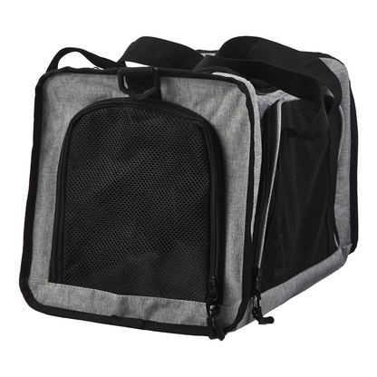 iCan Classic Pet Carrier – Light Grey Canvas Soft-Sided Carrier