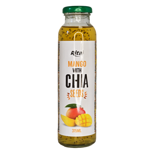 iCan Products Rita Chia Seed Drink 315ml Glass Bottles x24