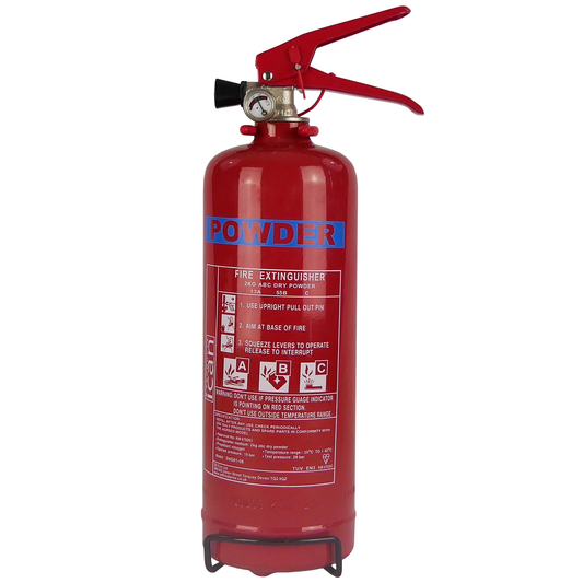 iCan 2kg Powder Fire Extinguisher - Portable Stand - Compact & Powerful Fire Fighting